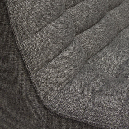 Marshall Scooped Seat Armless Chair in Grey Fabric by Diamond Sofa