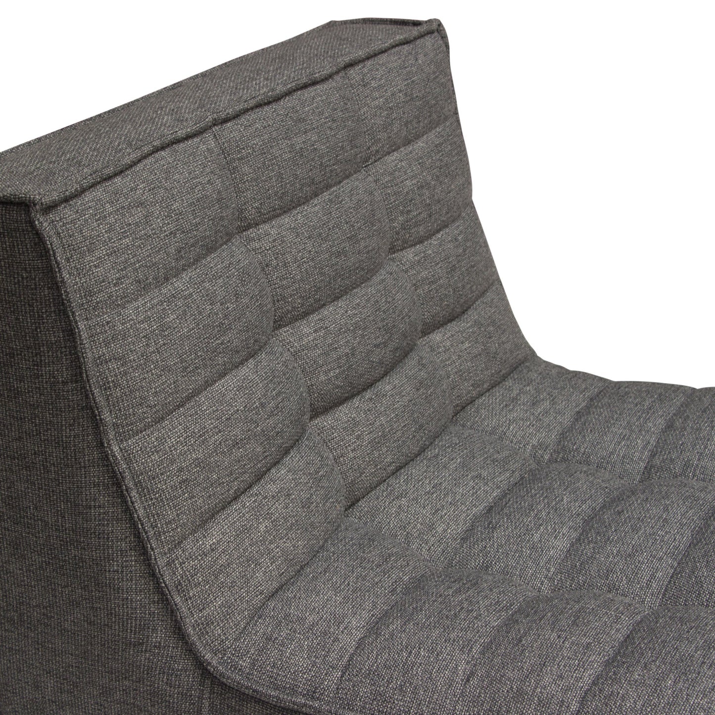 Marshall Scooped Seat Armless Chair in Grey Fabric by Diamond Sofa