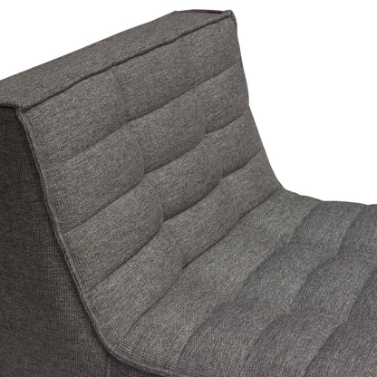 Marshall Scooped Seat Armless Chair in Grey Fabric by Diamond Sofa