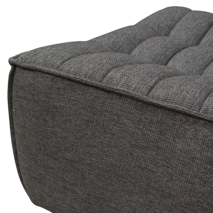 Marshall Scooped Seat Ottoman in Grey Fabric by Diamond Sofa
