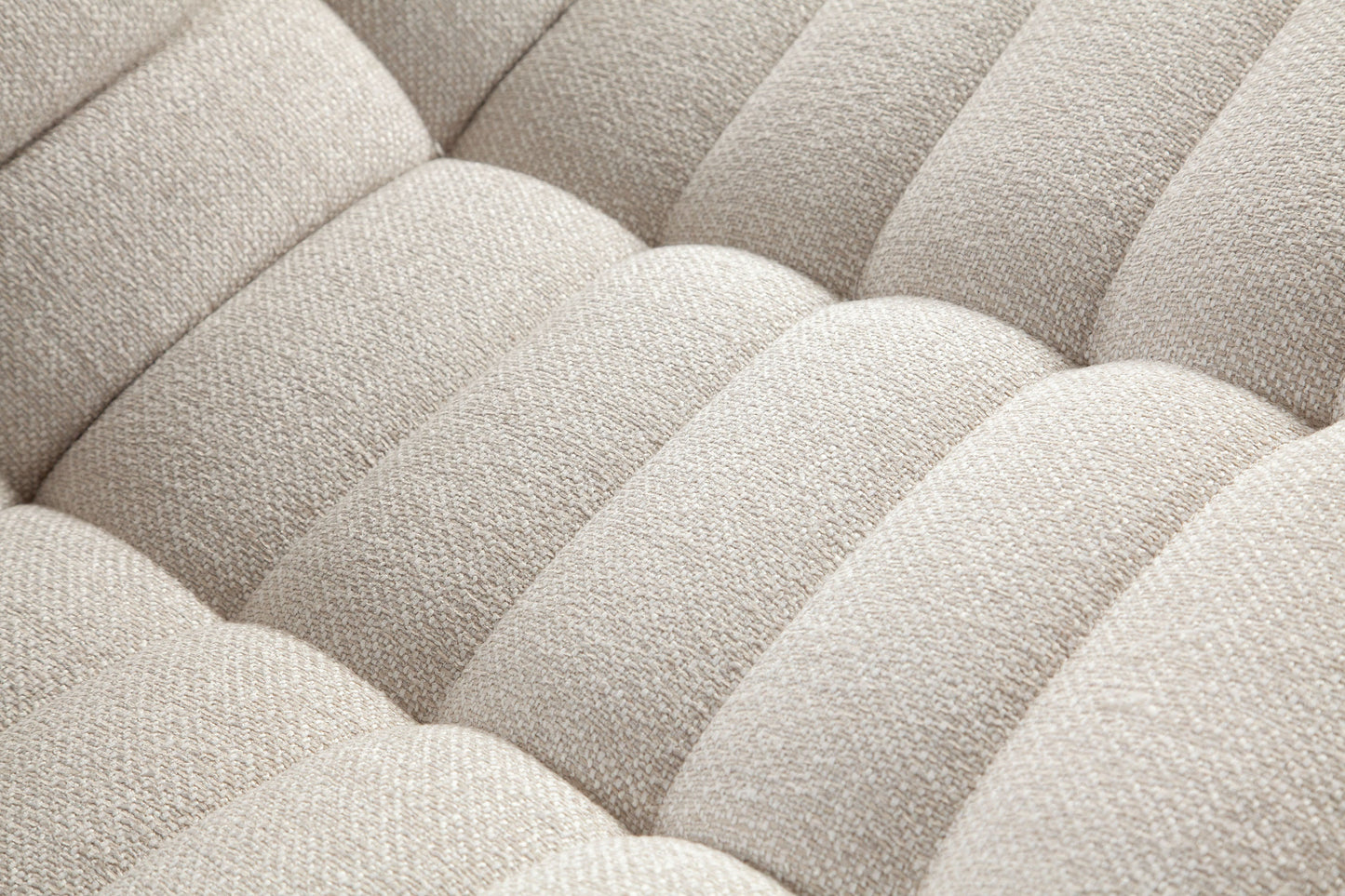 Marshall Scooped Seat Ottoman in Sand Fabric by Diamond Sofa