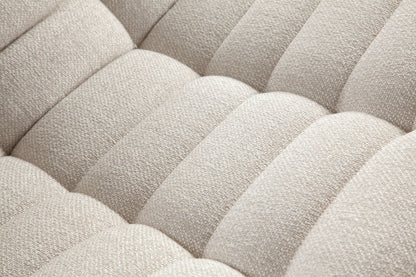 Marshall Scooped Seat Ottoman in Sand Fabric by Diamond Sofa