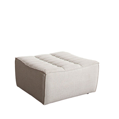 Marshall Scooped Seat Ottoman in Sand Fabric by Diamond Sofa