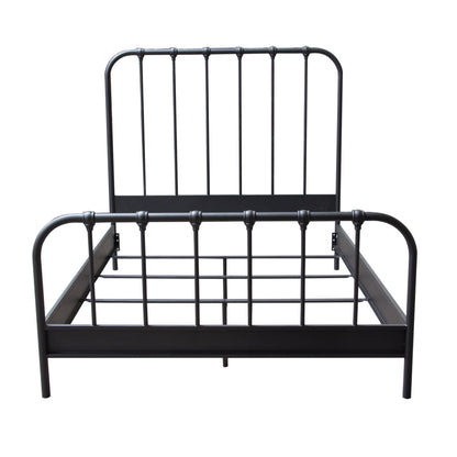 Mateo Rust Brown Powder Coat Metal Queen Bed by Diamond Sofa