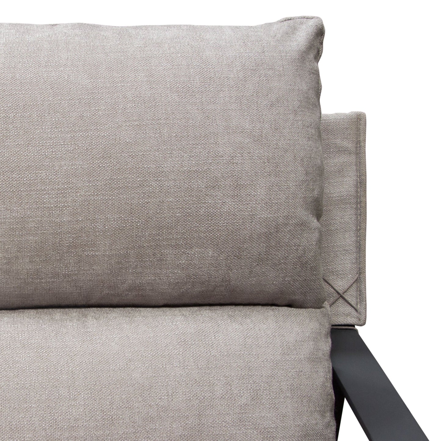 Miller Sling Accent Chair in Grey Fabric w/ Black Powder Coated Metal Frame by Diamond Sofa