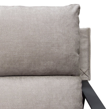 Miller Sling Accent Chair in Grey Fabric w/ Black Powder Coated Metal Frame by Diamond Sofa
