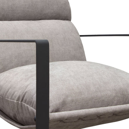 Miller Sling Accent Chair in Grey Fabric w/ Black Powder Coated Metal Frame by Diamond Sofa