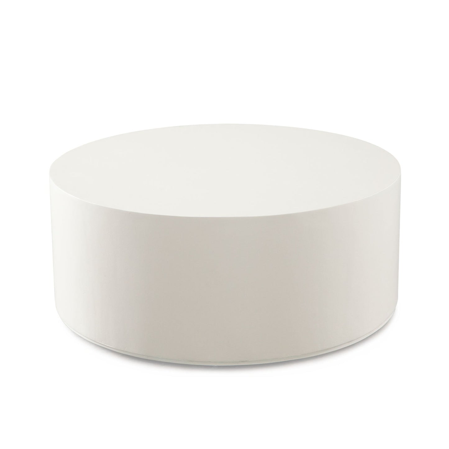 Montage Round Cocktail Table in Ivory Faux Cement Finish by Diamond Sofa
