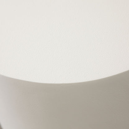 Montage Round End Table in Ivory Faux Cement Finish by Diamond Sofa