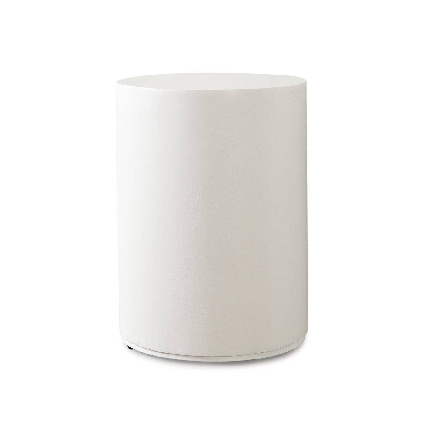 Montage Round End Table in Ivory Faux Cement Finish by Diamond Sofa