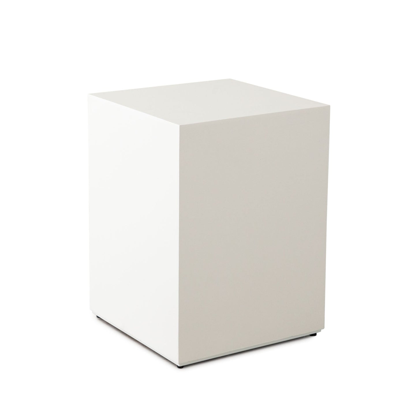 Montage Square End Table in Ivory Faux Cement Finish by Diamond Sofa