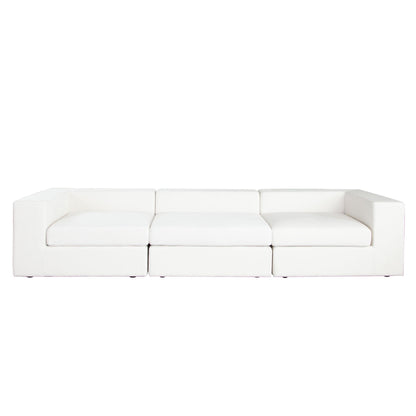 Muse 3PC Modular Sofa in Mist White Performance Fabric by Diamond Sofa