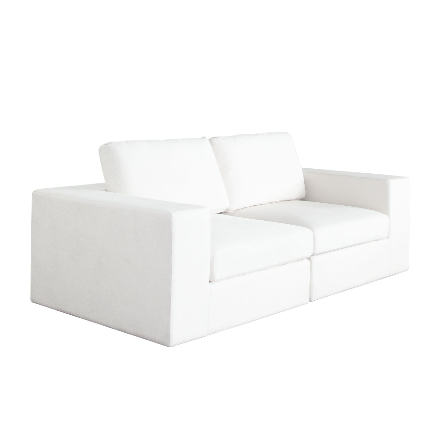 Muse 2PC Modular Sofa in Mist White Performance Fabric by Diamond Sofa
