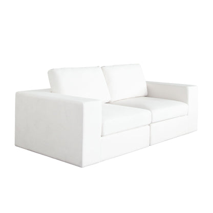 Muse 2PC Modular Sofa in Mist White Performance Fabric by Diamond Sofa