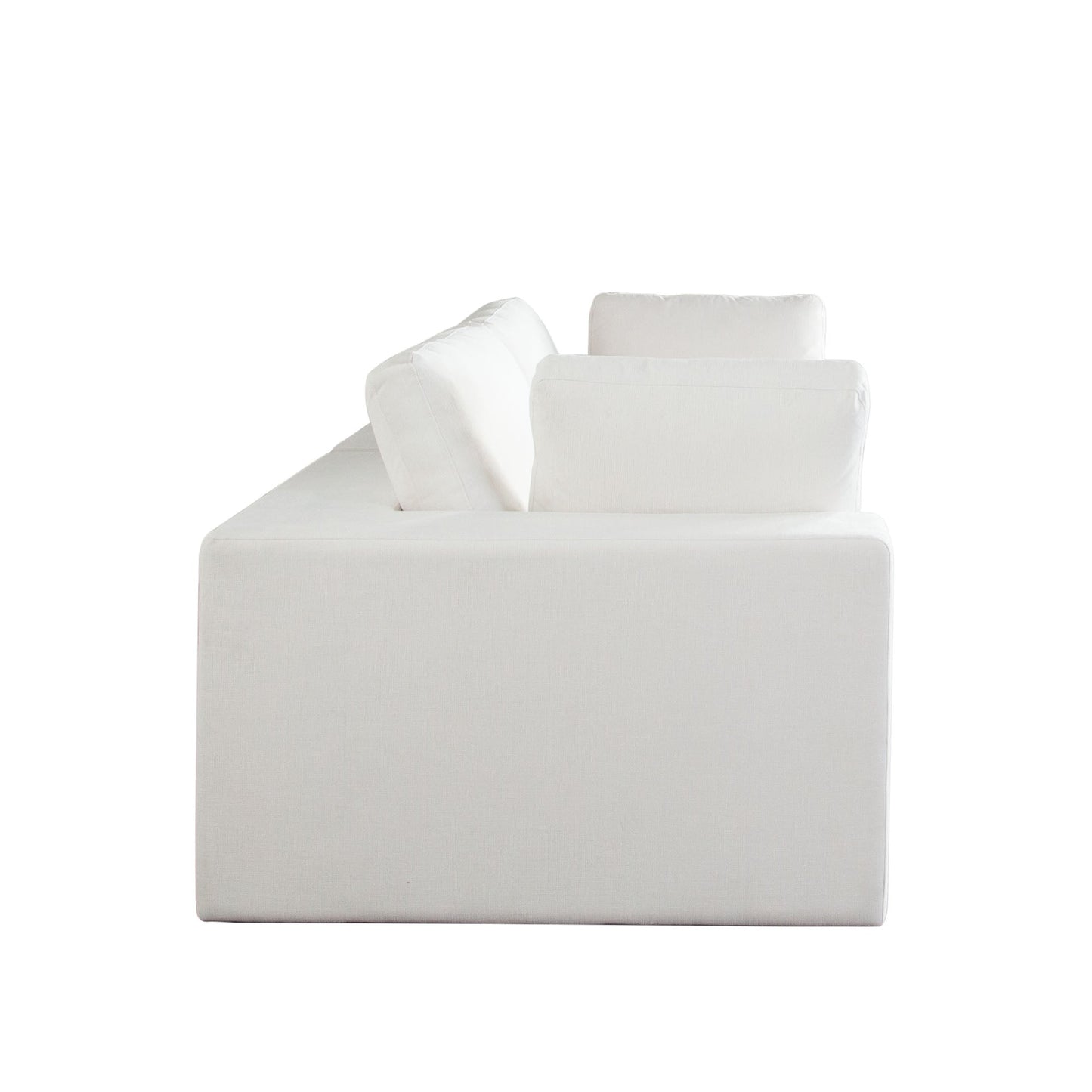 Muse 2PC Modular Sofa in Mist White Performance Fabric by Diamond Sofa