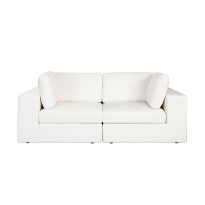 Muse 2PC Modular Sofa in Mist White Performance Fabric by Diamond Sofa