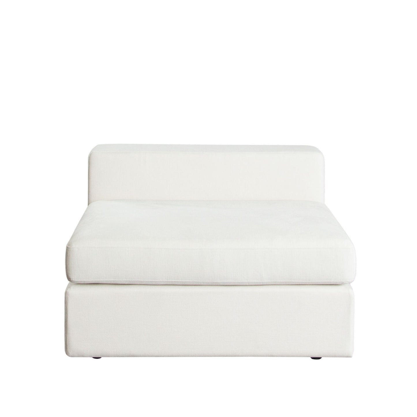 Muse Armless Chair in Mist White Performance Fabric by Diamond Sofa