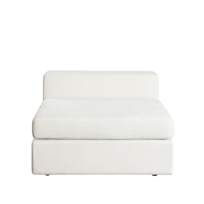 Muse Armless Chair in Mist White Performance Fabric by Diamond Sofa