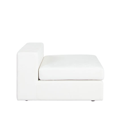 Muse Armless Chair in Mist White Performance Fabric by Diamond Sofa