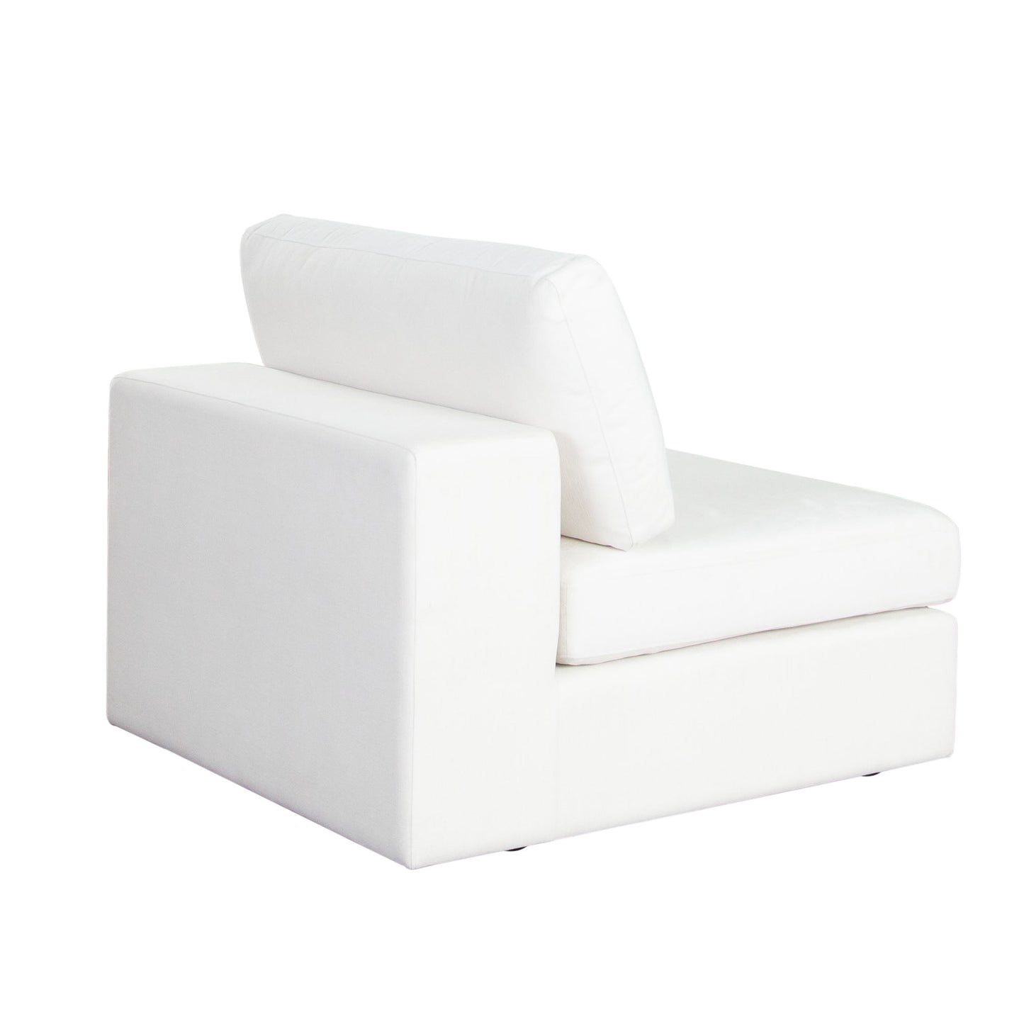 Muse Armless Chair in Mist White Performance Fabric by Diamond Sofa