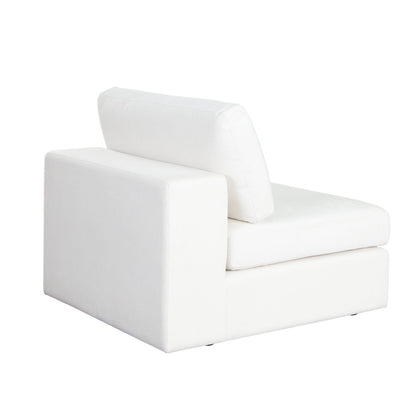 Muse Armless Chair in Mist White Performance Fabric by Diamond Sofa