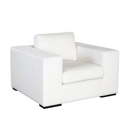 Muse Accent Chair in Mist White Performance Fabric by Diamond Sofa