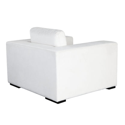 Muse Accent Chair in Mist White Performance Fabric by Diamond Sofa