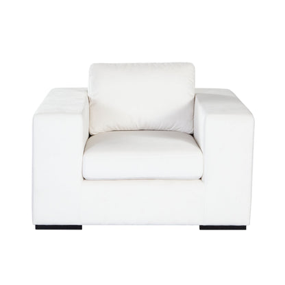 Muse Accent Chair in Mist White Performance Fabric by Diamond Sofa