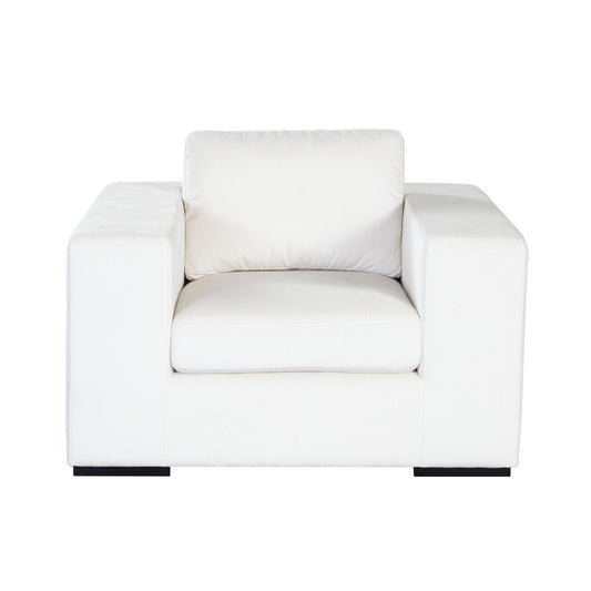Muse Accent Chair in Mist White Performance Fabric by Diamond Sofa