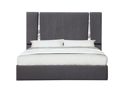 J&M Furniture Matisse Queen Bed in Charcoal