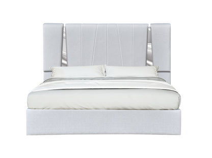 J&M Furniture Matisse Queen Bed in Silver Grey