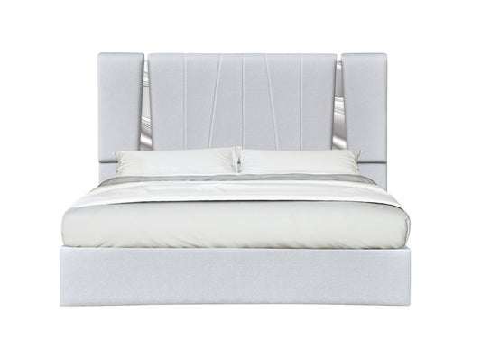 J&M Furniture Matisse Queen Bed in Silver Grey