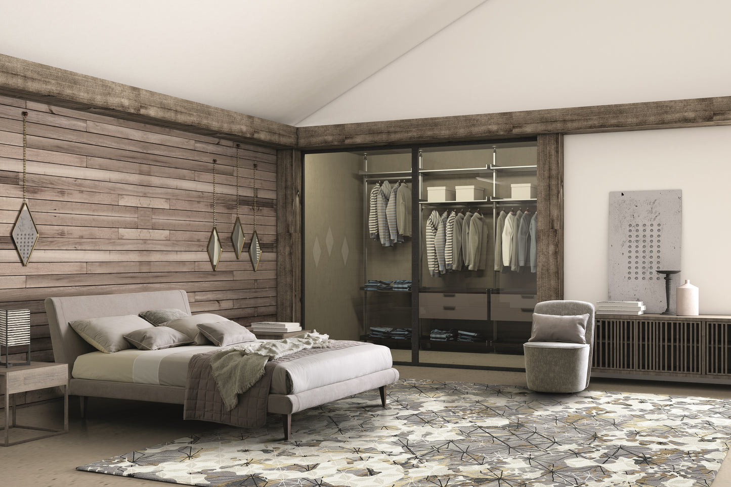 J&M Furniture Metropolitan Fabric Queen Bed