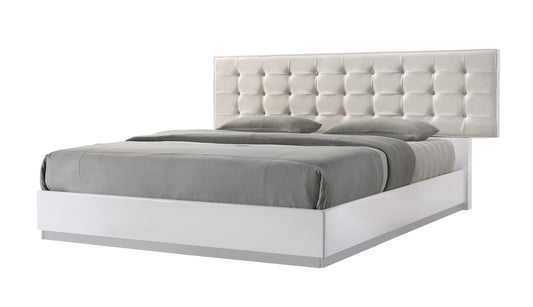J&M Furniture Milan King Size Bed in White