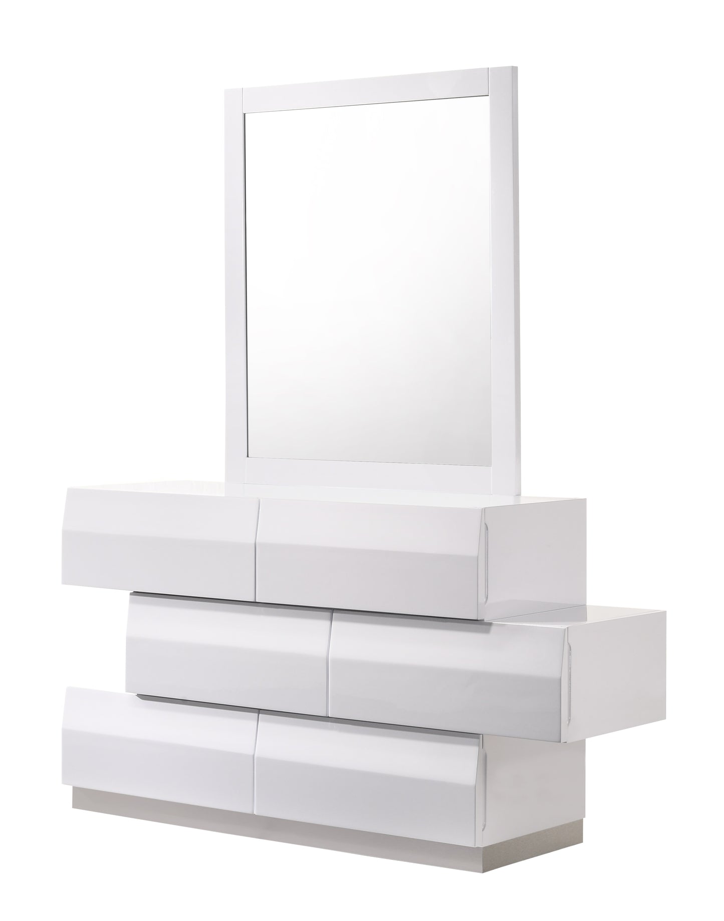 J&M Furniture Milan Dresser & Mirror in White