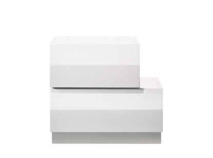 J&M Furniture Milan Right Facing Night Stand in White
