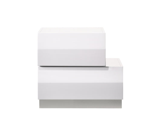 J&M Furniture Milan Right Facing Night Stand in White