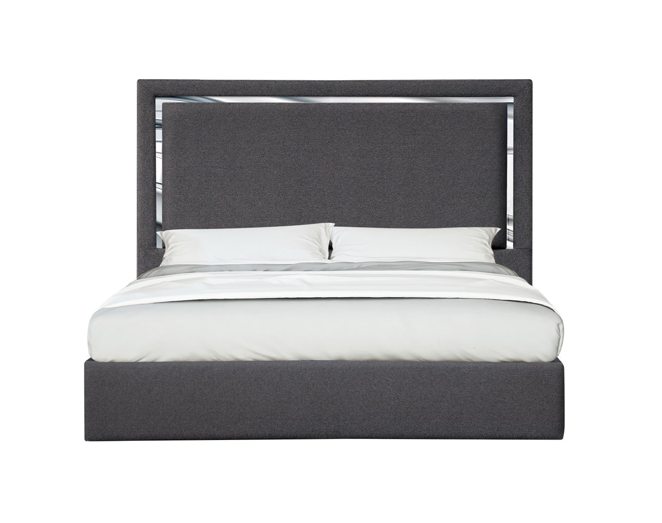 J&M Furniture Monet Queen Bed in Charcoal