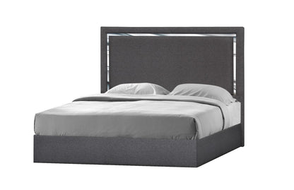 J&M Furniture Monet Queen Bed in Charcoal