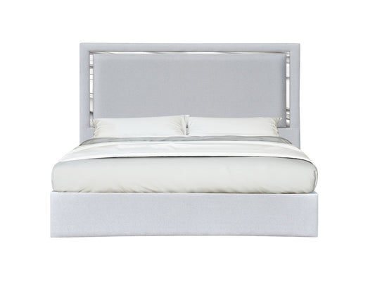 J&M Furniture Monet Queen Bed in Silver Grey