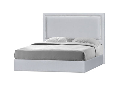 J&M Furniture Monet Queen Bed in Silver Grey