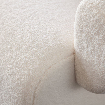 Noa Accent Chair in Ivory Sherpa Fabric by Diamond Sofa