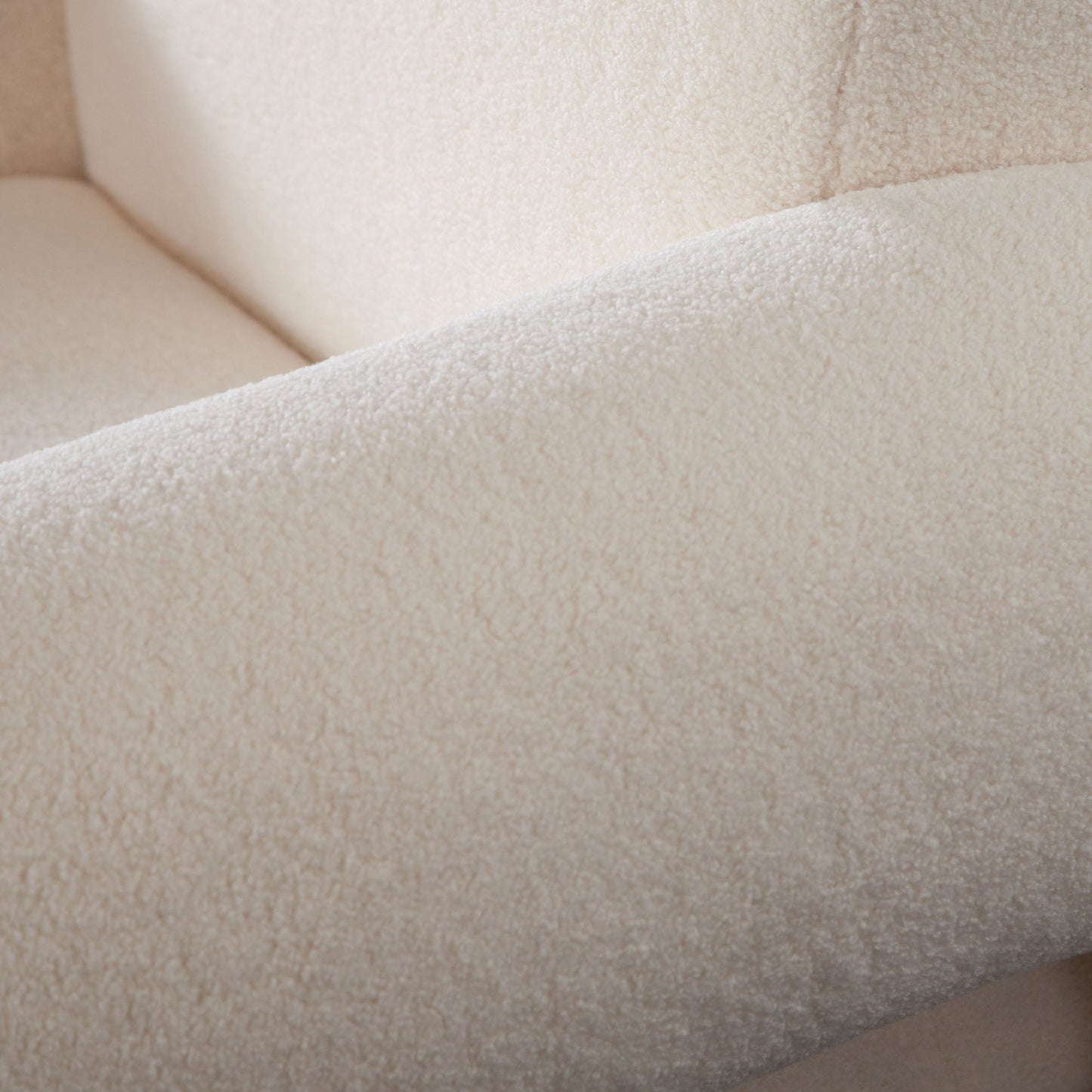 Noa Accent Chair in Ivory Sherpa Fabric by Diamond Sofa