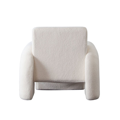 Noa Accent Chair in Ivory Sherpa Fabric by Diamond Sofa