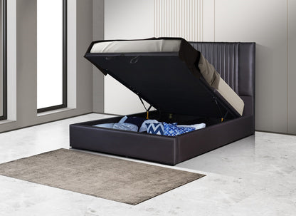 J&M Furniture Nara King Storage Dark Brown