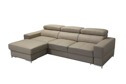 Maxima House BAZALT Leather Sectional Sleeper Sofa