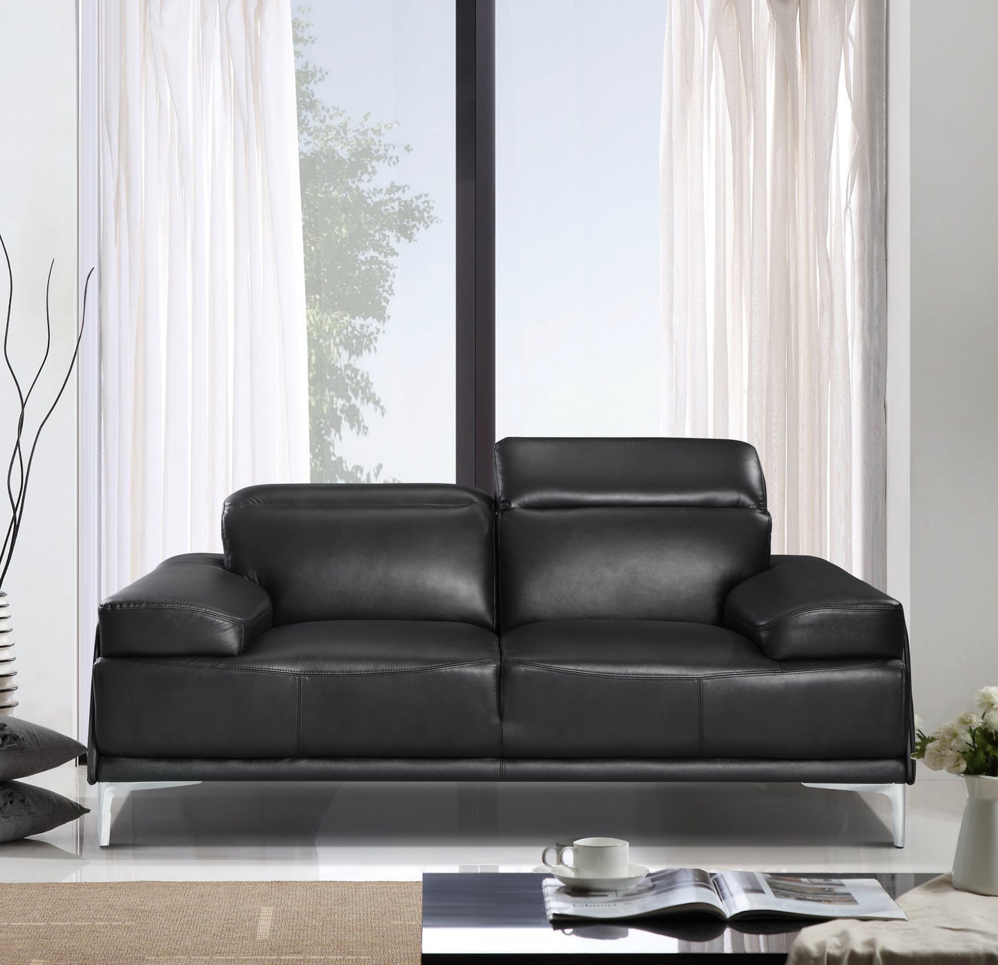J&M Furniture Nicolo Sofa in Black