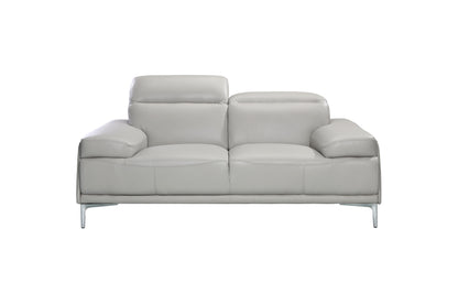 J&M Furniture Nicolo Love Seat in Light Grey