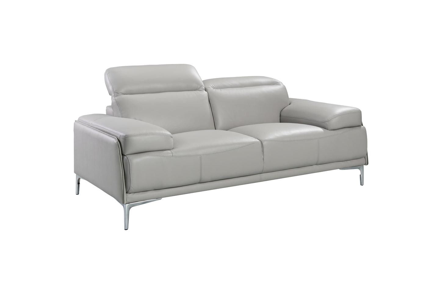 J&M Furniture Nicolo Love Seat in Light Grey