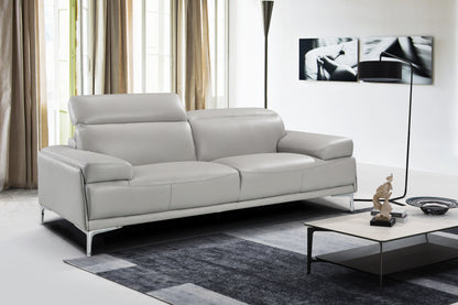 J&M Furniture Nicolo Sofa in Light Grey